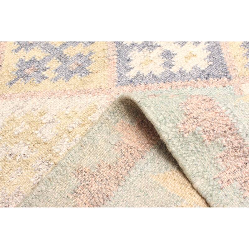ECARPETGALLERY Flat-Weave Ankara FW Beige Wool Kilim - 5'2 x 7'6
