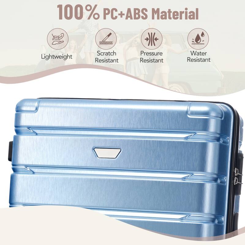 Stylish 3 Piece Hardshell Luggage Set with TSA Lock, Spinner Wheels and Spacious Interior for Travel