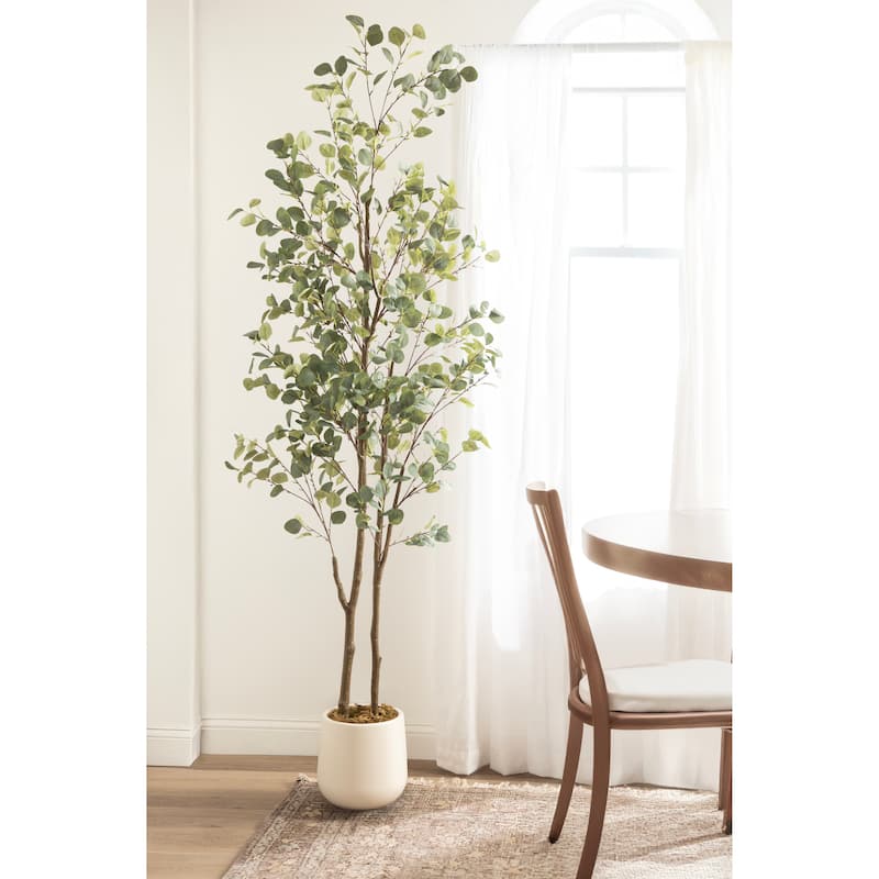 Kate and Laurel Eudora Faux Eucalyptus Tree