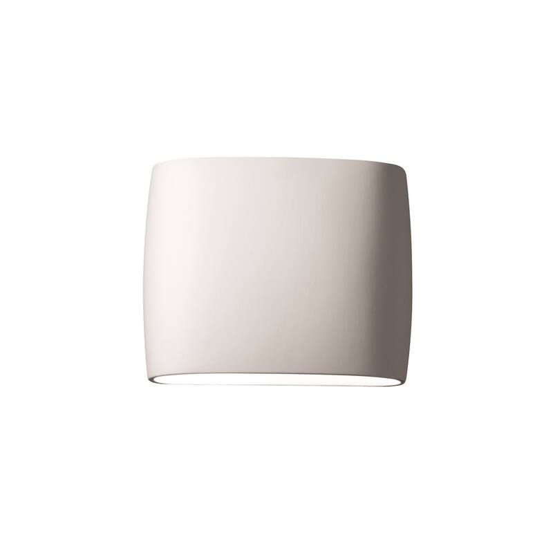 Justice Design Ambiance ADA Bisque Wide Wall Sconce - Bisque