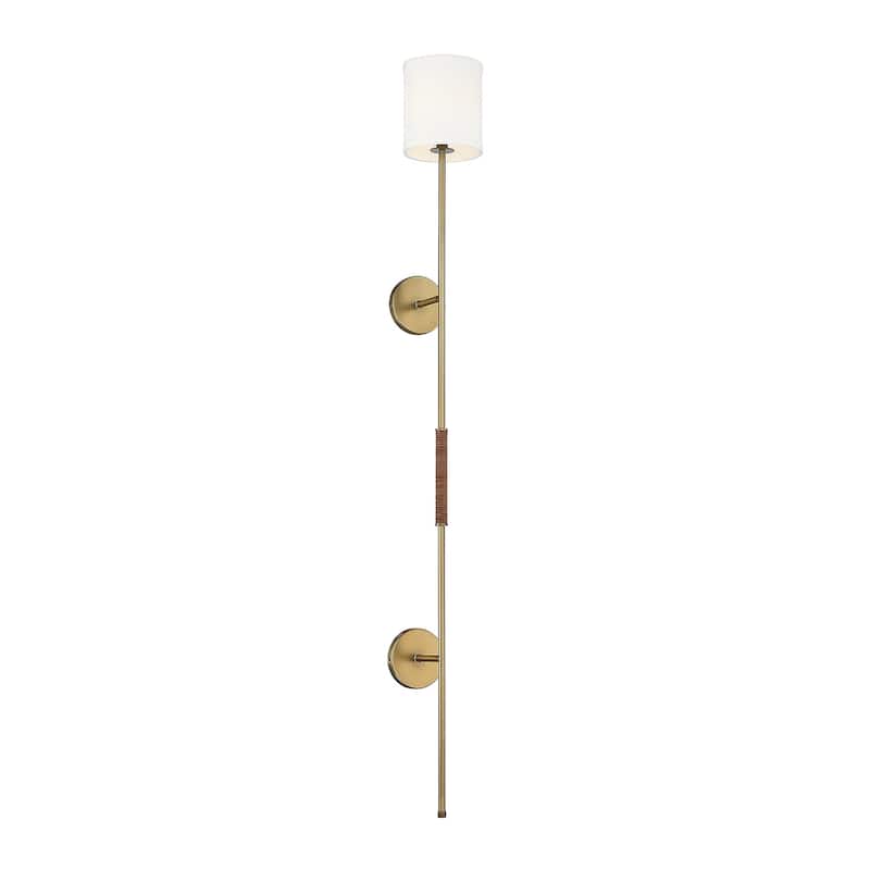 Meridian M90063 55" Tall Wall Sconce - Natural Brass