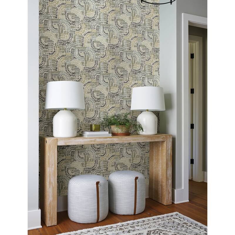 A-Street Prints Wanderer Evergreen Mosiac Wallpaper