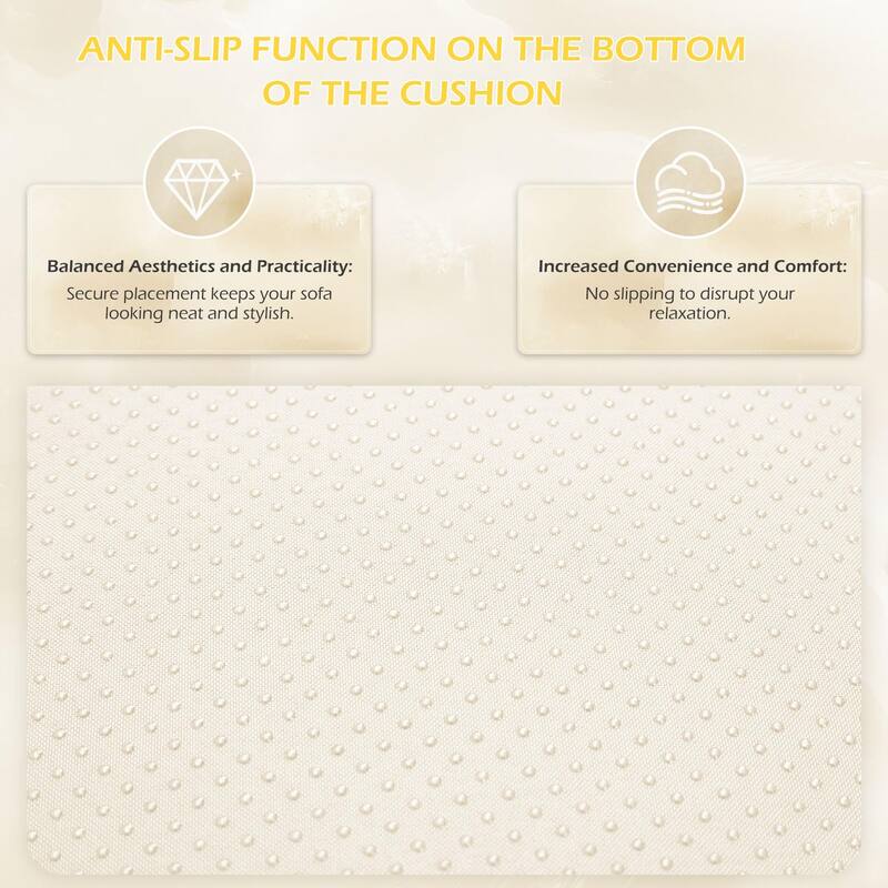 Outdoor Replacement Cushions for Patio Furniture, Waterproof & Non-Slip 4" Sofa Cushions, 6-Seat Conversation Sets, UV-Resistant