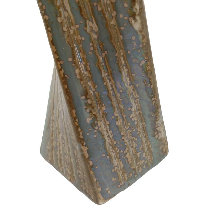 Stoneware Decorative Vase with Drip Glaze Finish Modern Home Decor