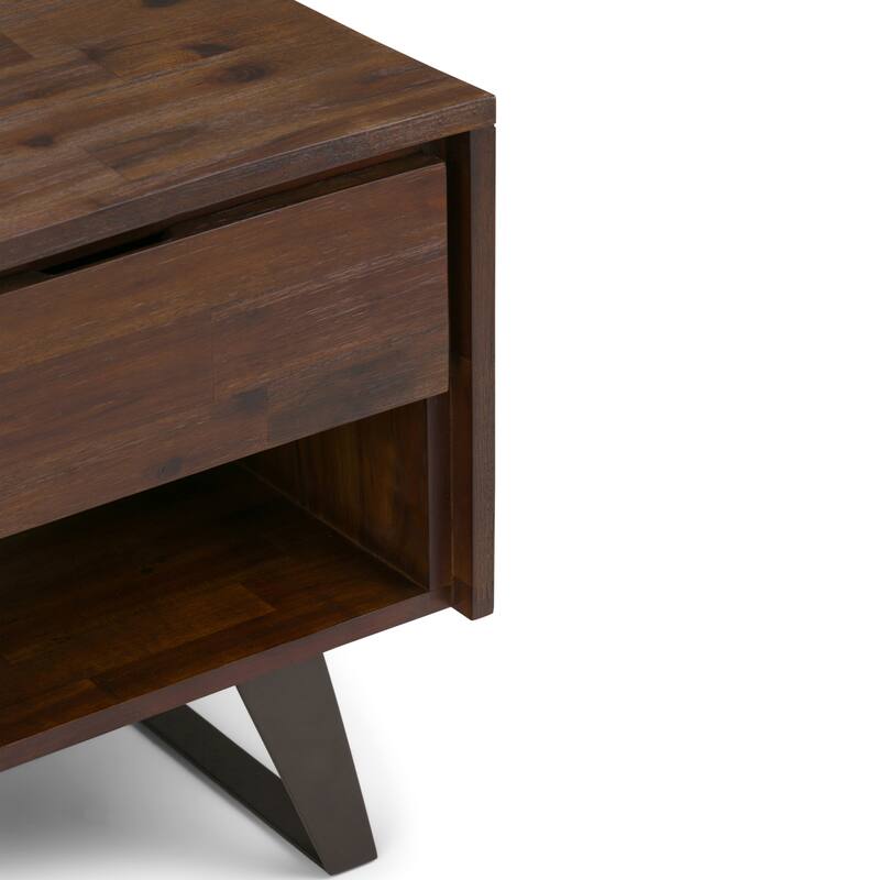 WYNDENHALL Mitchell SOLID WOOD / Metal 22 inch wide Square Modern Industrial End Table - 22 W x 22 D x 22 H