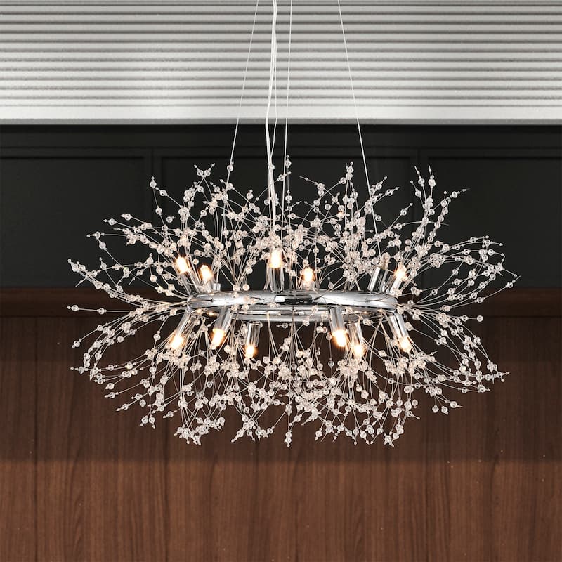 Xhosa 30 Inch chrome Polish Crystal Chandelier 12 Light