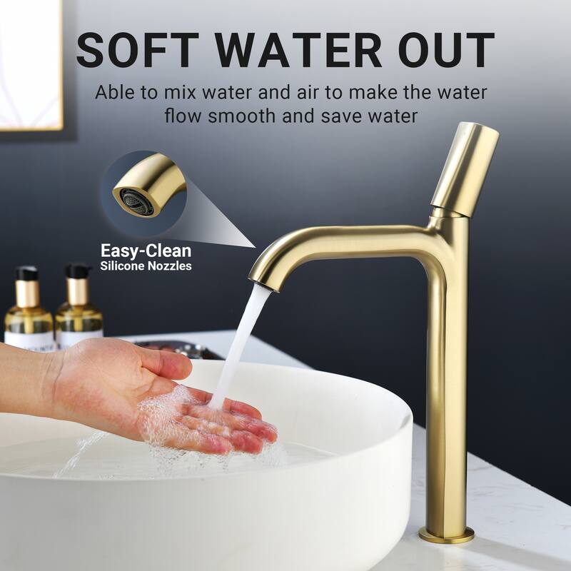 Modern Single Handle Bathroom Vessel Faucet