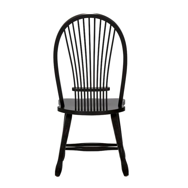 Treasures Rustic Black Sheaf Back Dining Chair (Set of 2)