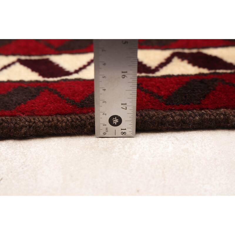 ECARPETGALLERY Hand-knotted Teimani Red Wool Rug - 3'7 x 6'1