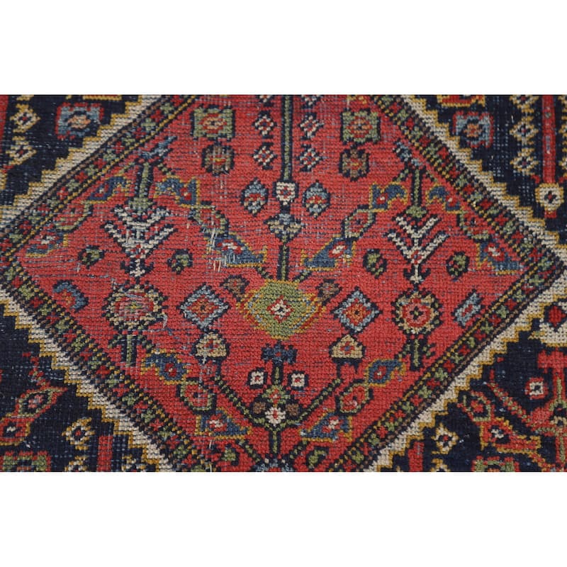 Vegetable Dye Mahal Persian Antique Area Rug Hand-Knotted Wool Carpet - 4'1"x 6'6"