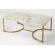 preview thumbnail 1 of 0, Butler Corsini Marble & Metal Coffee Table