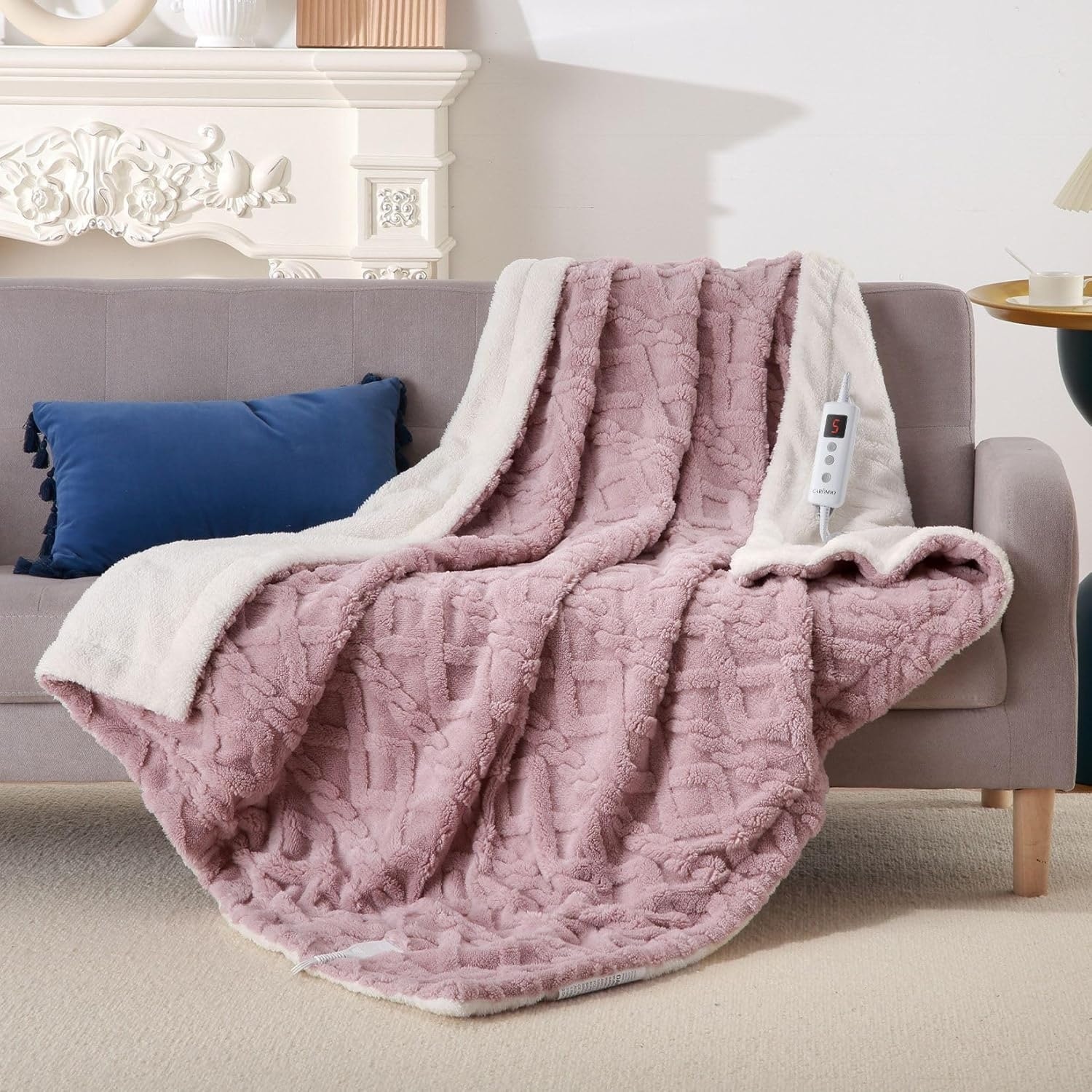 Electric Blanket with 10 Time Settings and 10 Fast Heating Levels