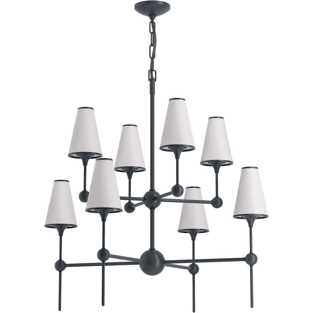 Kohler Lighting Parohn 8 Light Fabric Shade Chandelier