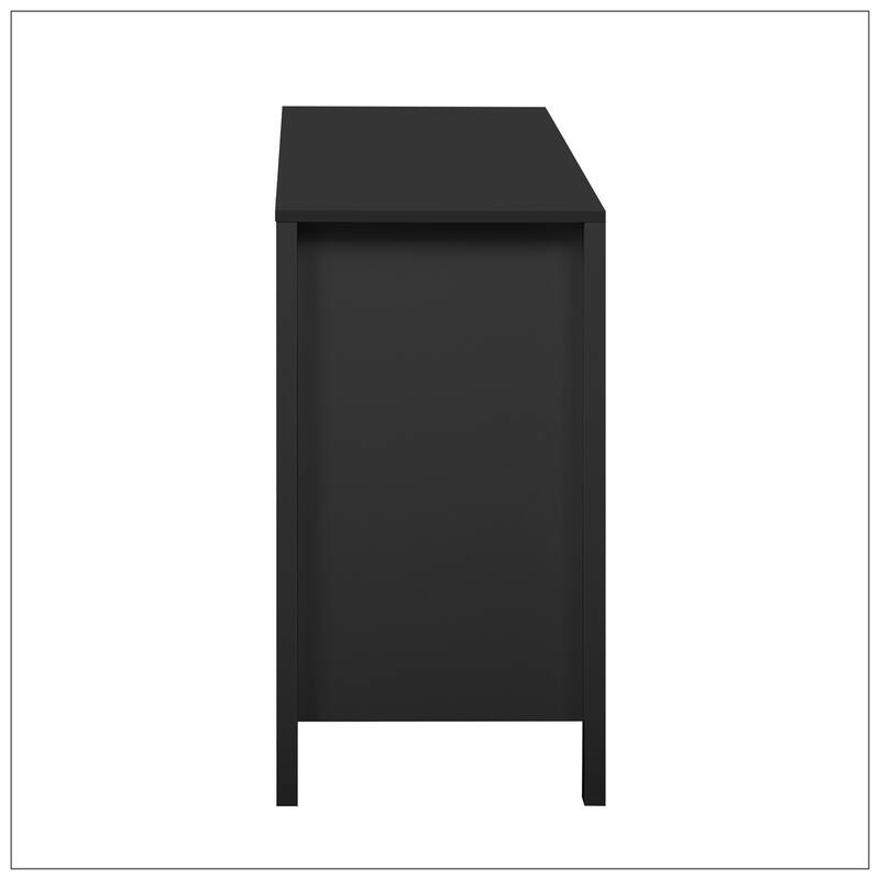 Entryway Cabinet with Wave Design with 3 Adjustable Shelves