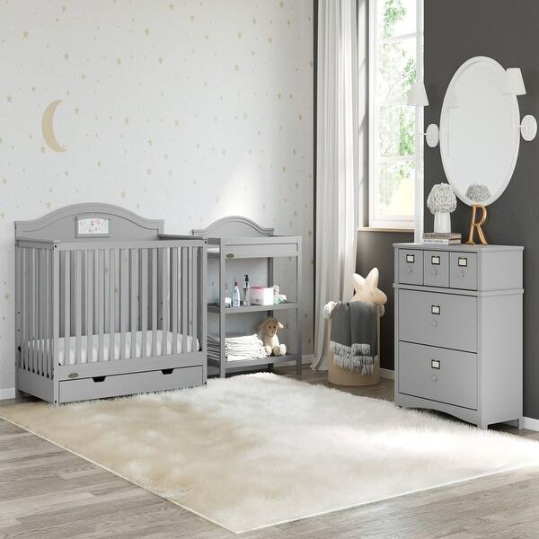 Story 3 Drawer Classic Customizable Dresser Pebble Gray - Bed Bath & Beyond  - 38000074