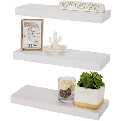 Floating Shelves, Farmhouse Hanging Wall Shelf Decor - 16 Inches, 3 Pk