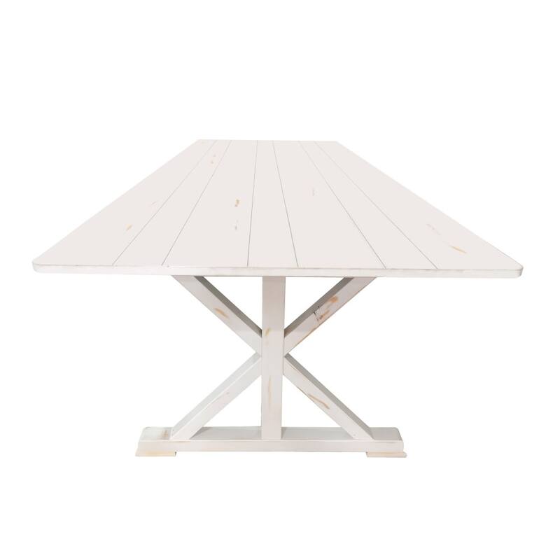 9' x 40" Rectangular Antique Rustic Solid Pine Folding Dining Table