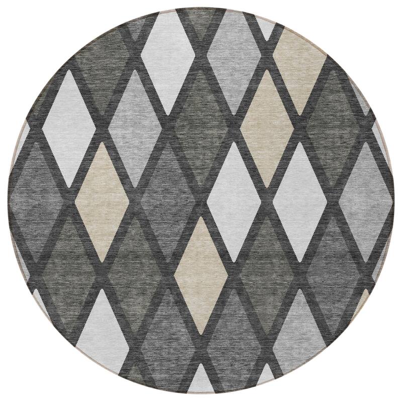 HomeRoots Geometric Transitional Rectangle Outdoor Rug