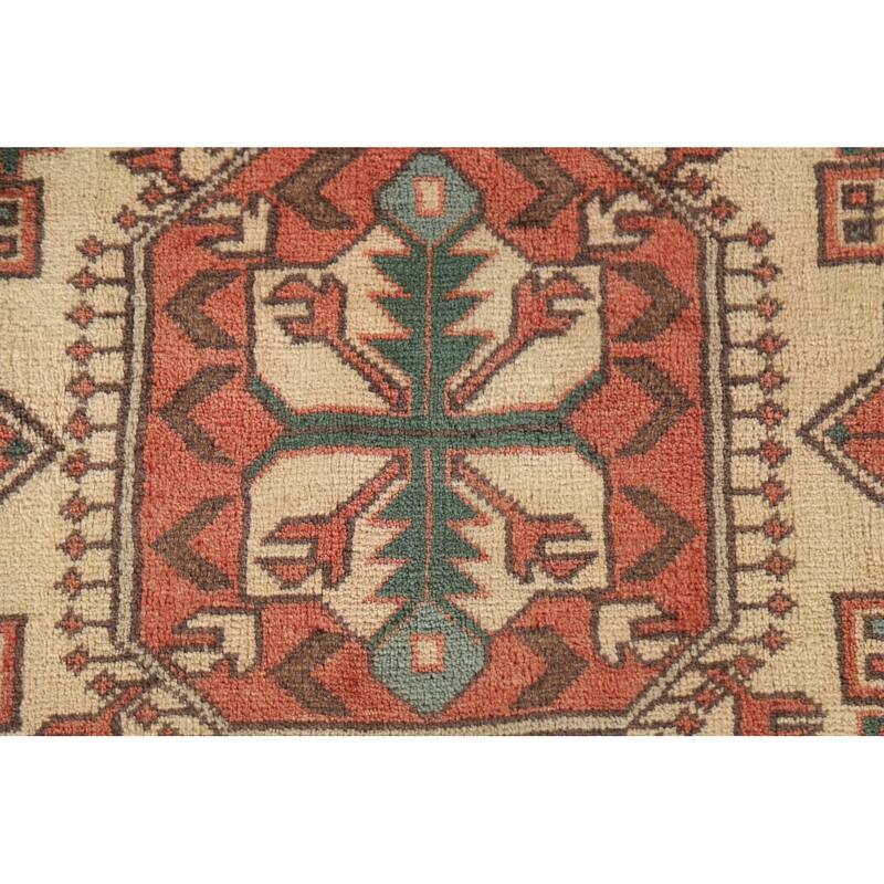 Ardebil Persian Vintage Runner Rug Hand-Knotted Wool Carpet - 3'7"x 10'7"