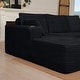 preview thumbnail 13 of 48, 102.76" Corduroy Cloudy L Shaped Sofa with Headrests