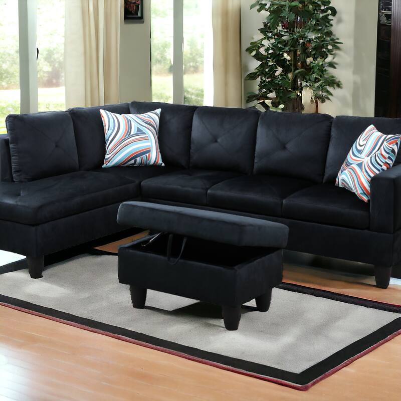 KISRAIS 28.5" Wide Upholstered Storage Ottoman