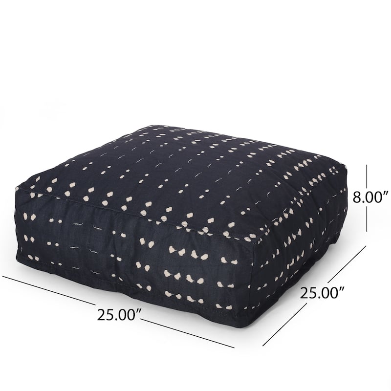Ivey Indoor Fabric Square Pouf by Christopher Knight Home