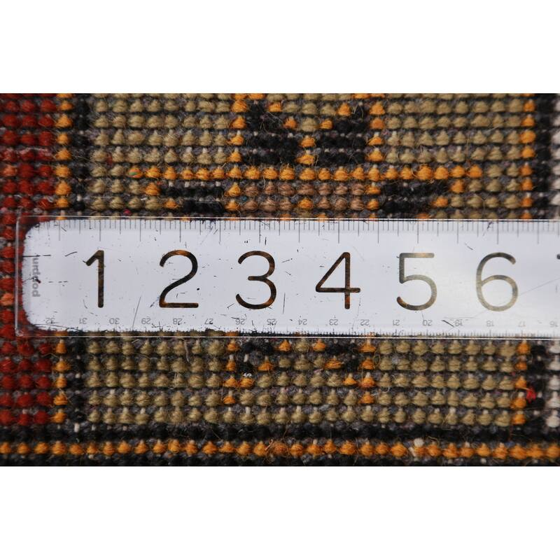 Hand Knotted Oriental 100% Wool Carpet Traditional Tribal Yellow & Gold Heriz (serapi) Runner Rug - 10' 0'' X 4' 1''