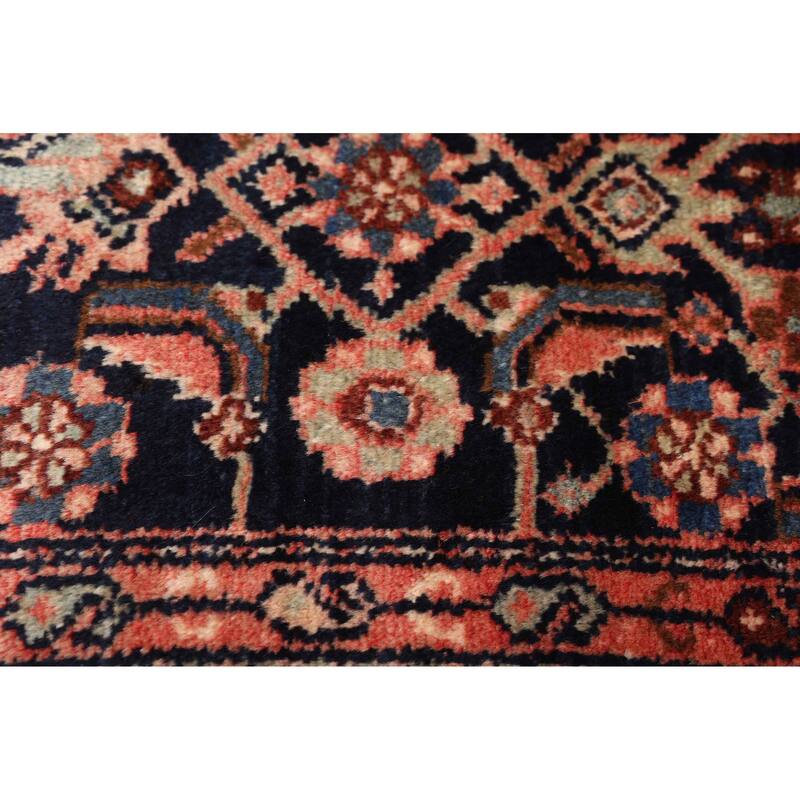 ECARPETGALLERY Hand-knotted Andelz Dark Navy Wool Rug - 3'7 x 7'5