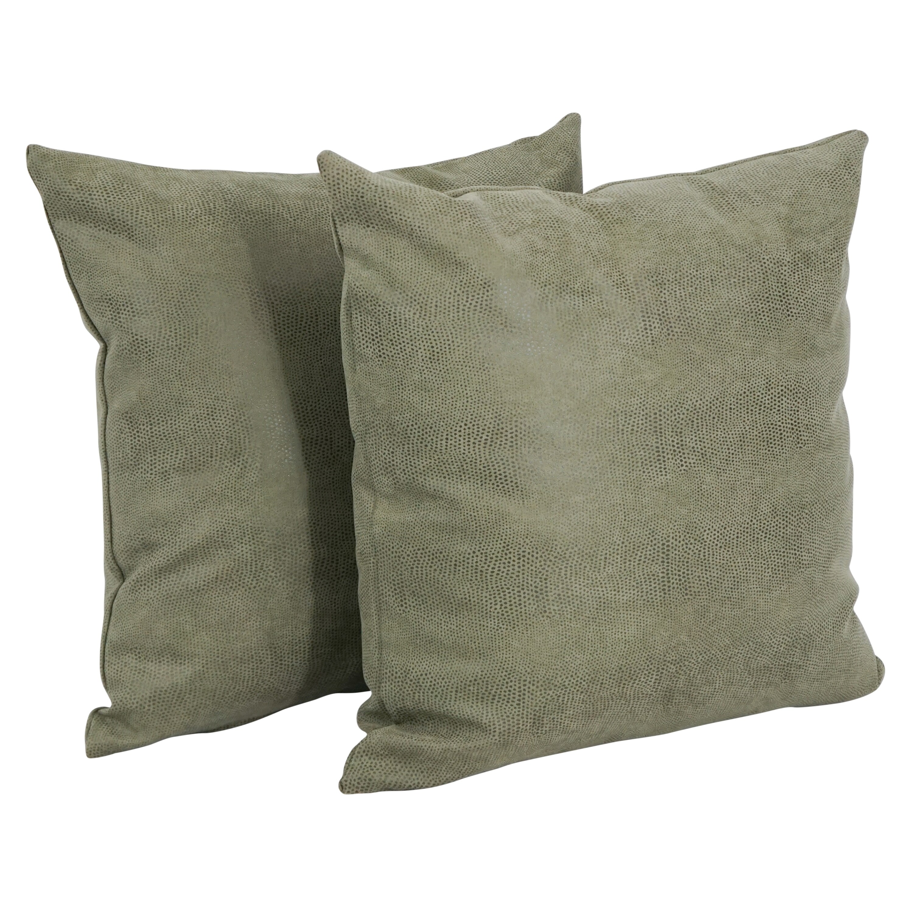 Green leather throw pillows 2025