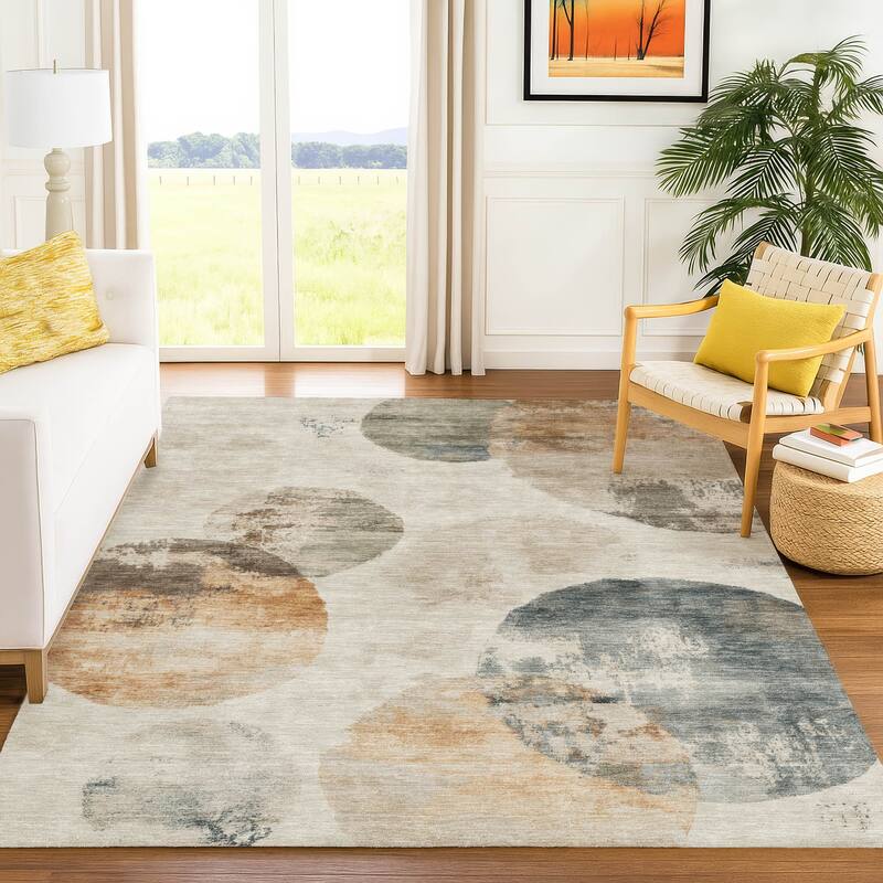 Machine Washable Indoor/ Outdoor Contemporary Micha Chantille Rug