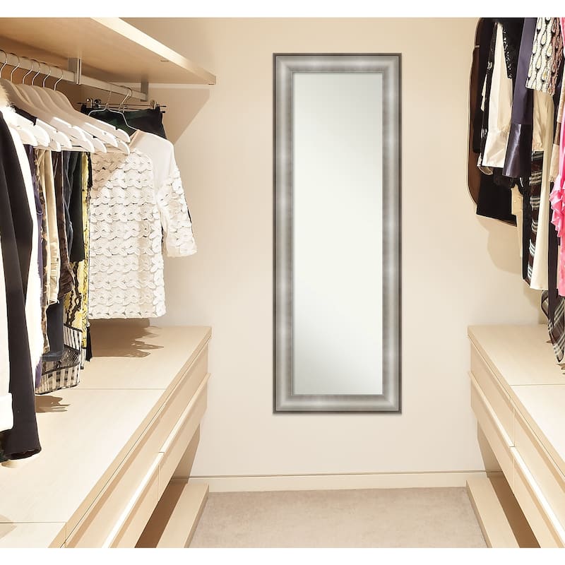 Non-Beveled Full Length On The Door Mirror - Imperial Frame - Outer Size: 19 x 53 in