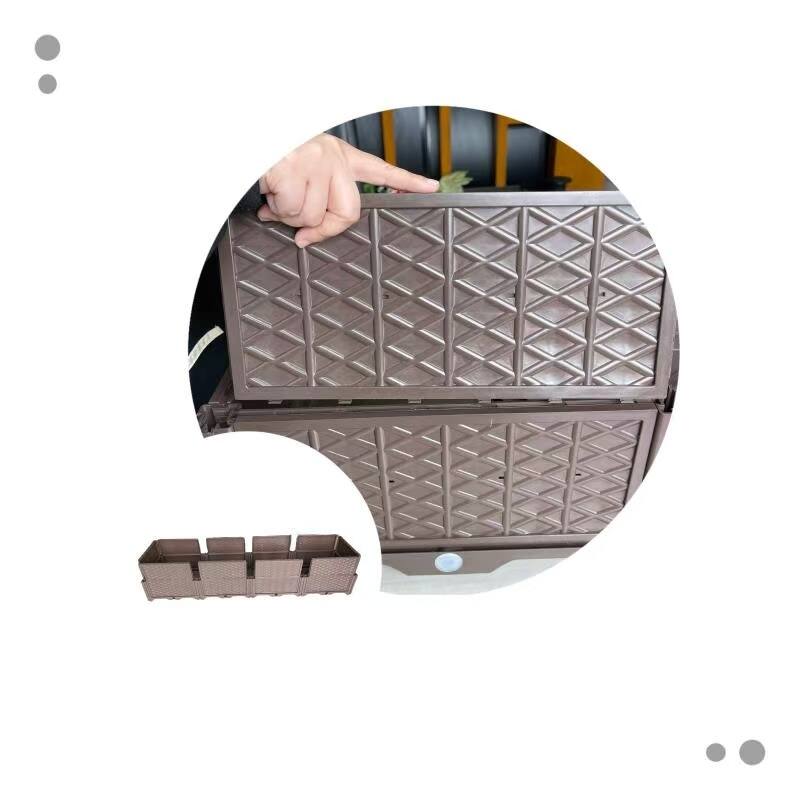 Garden Planter Box with Drainage Tray for Balcony Patio Porch Living