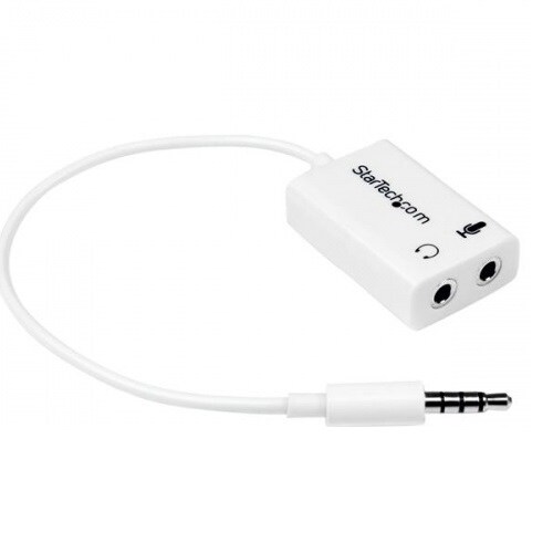 Startech Muyhsmffadw Headset Adapter W/ Headphone/Microphone Plugs - White
