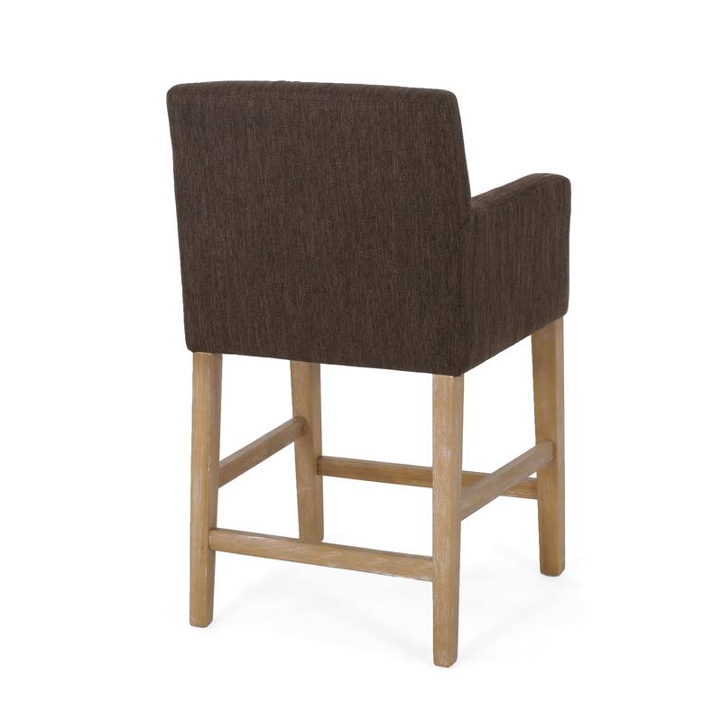 Upholstered Counter Stool 26 Inch Seat Height with H Frame Base
