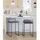 preview thumbnail 42 of 72, Porch & Den Forrest Contemporary Black Stackable Fully Welded Counter Stool (Set of 2)