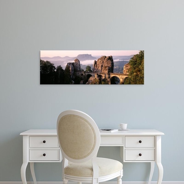 Easy Art Prints Panoramic Images's 'Bastei, Saxonian Switzerland National Park, Germany' Premium Canvas Art