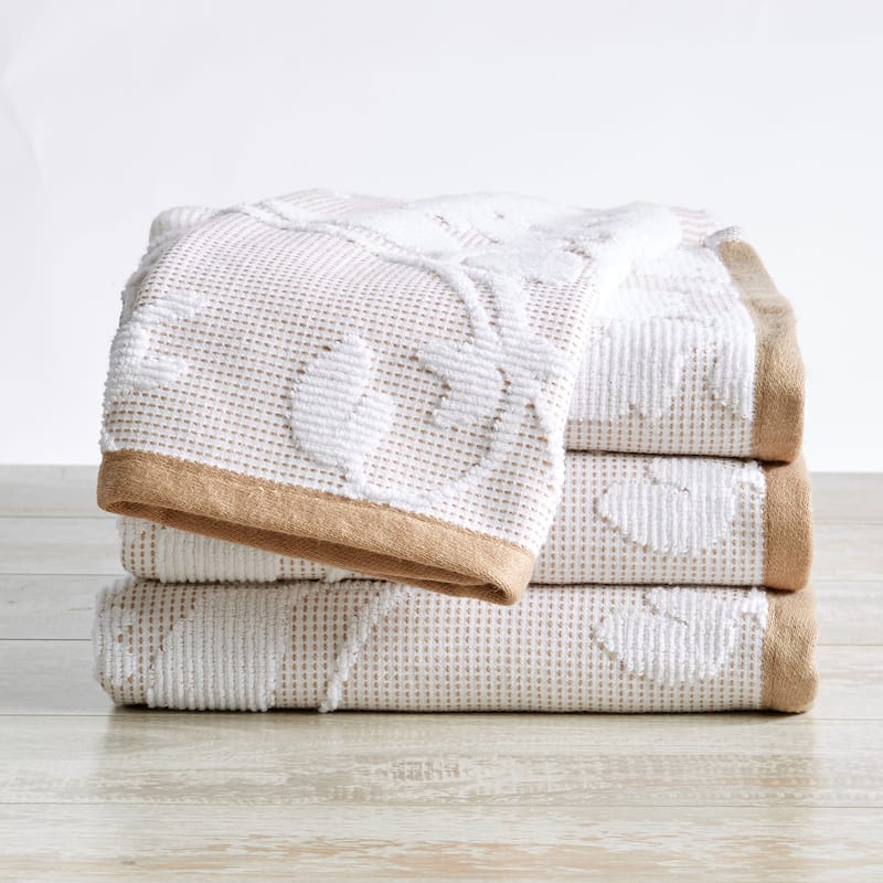 Luxurious Cotton Decorative Floral Towel Set