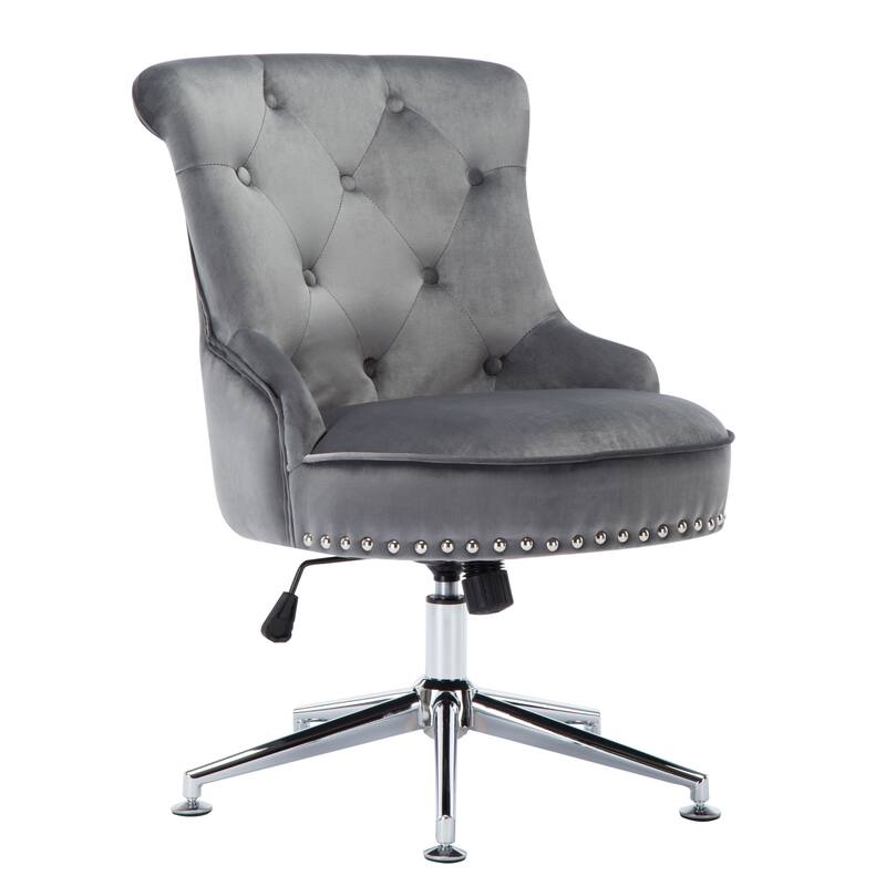 Porthos Home Jaron Office Chair - Tufted Wingback & Velvet Upholstery