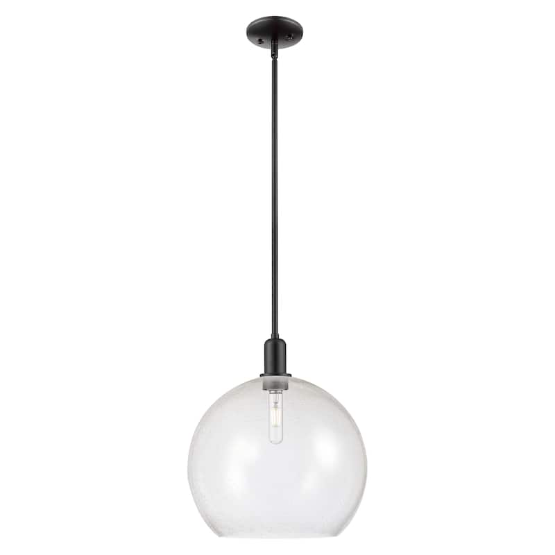 Innovations Lighting Endless Possibilities Arcadia - Athens - 1 Light 14" Stem Hung Mini Pendant - Seedy/Matte Black