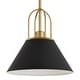 preview thumbnail 2 of 5, Hunter Carrington Isle Black / Luxe Gold Pendant - Island, Dining Room, Foyer, Bedroom - Casual, Transitional, Cone - Designer!