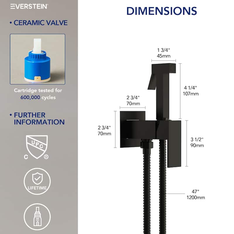 Multi-Function Handheld Bidet Sprayer with Temperature Control, Bidet Attachment for Toilet - N/A