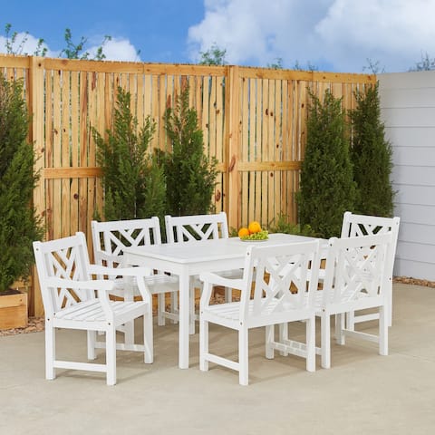 Bradley 7-piece Table/ Arm Chair Outdoor Dining Set