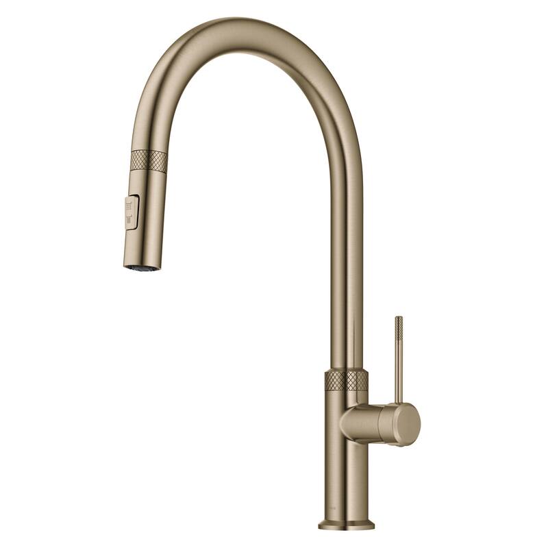 Kraus KPF-2654 Allyn 1.8 GPM Single Hole Pull Down Kitchen Faucet - Brushed Gold