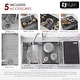 preview thumbnail 40 of 63, Undermount 33" Workstation Single-Bowl Stainless Steel Kitchen Sink