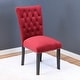 preview thumbnail 22 of 23, Silver Orchid Flohr Tufted Velvet Dining Chairs (Set of 2) Deep Red