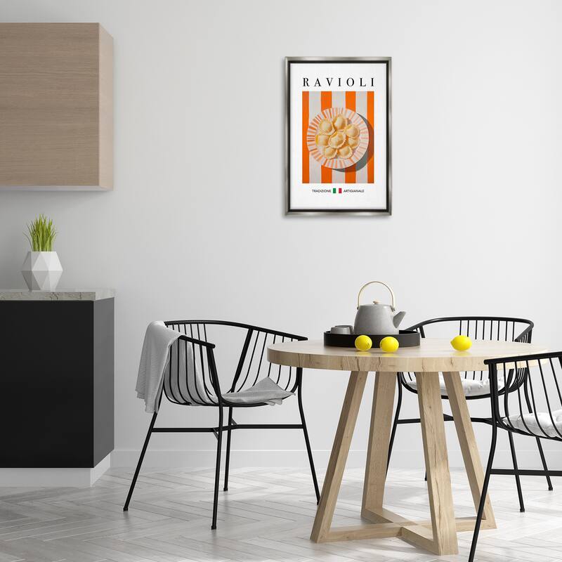 Stupell Traditional Ravioli Pasta Framed Floater Canvas Wall Art Design By Andreas Magnusson
