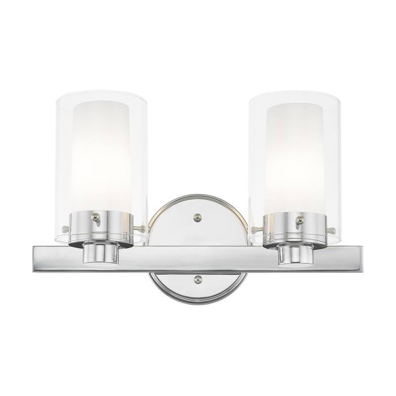 Livex Lighting 2 Light 120 Watt 14.5" Wide Bathroom Fixture with Clear