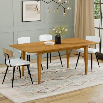 WyndenHall Fairway Extendable Dining Table in Oak - 76 inches wide