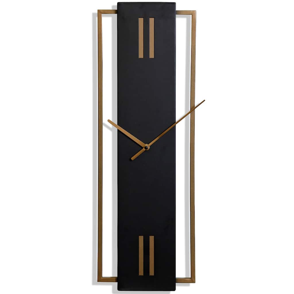 StyleCraft Slim Time Mid-Century Metal Wall Clock
