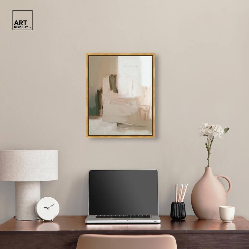 Calm in Texture Canvas by Art Remedy